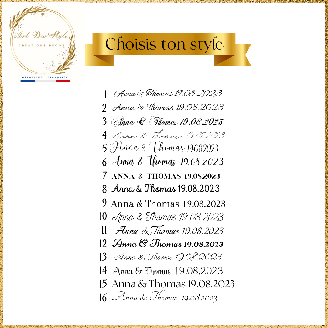 Carte de menu de mariage PERSONNALISÉE " THEME BLEUET "