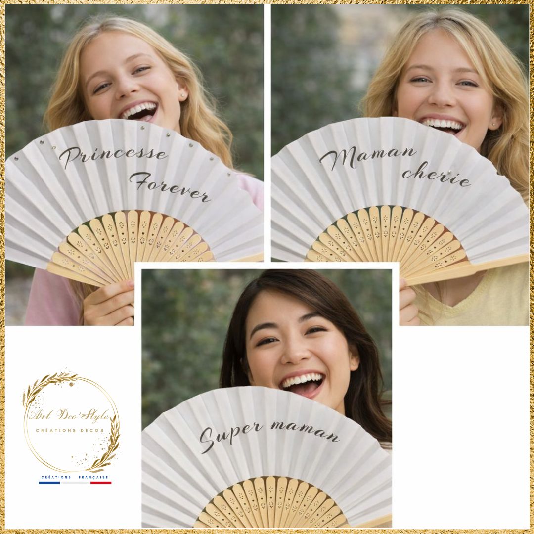 éventail personnalisé femme intérieur décoration