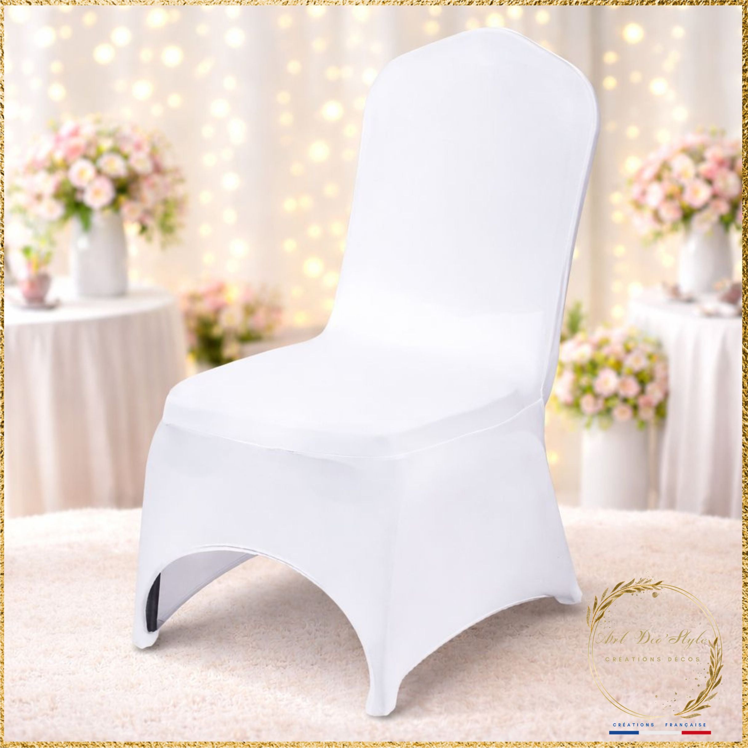 VEVOR Couverture Housses de Chaise Mariage 50 Pieces Housse de Chaise
