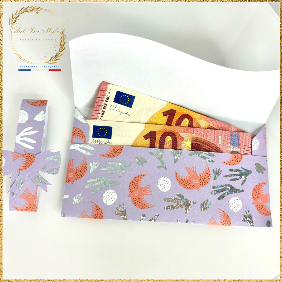 Porte Billet/Pochette à Étrenne VIOLETTE