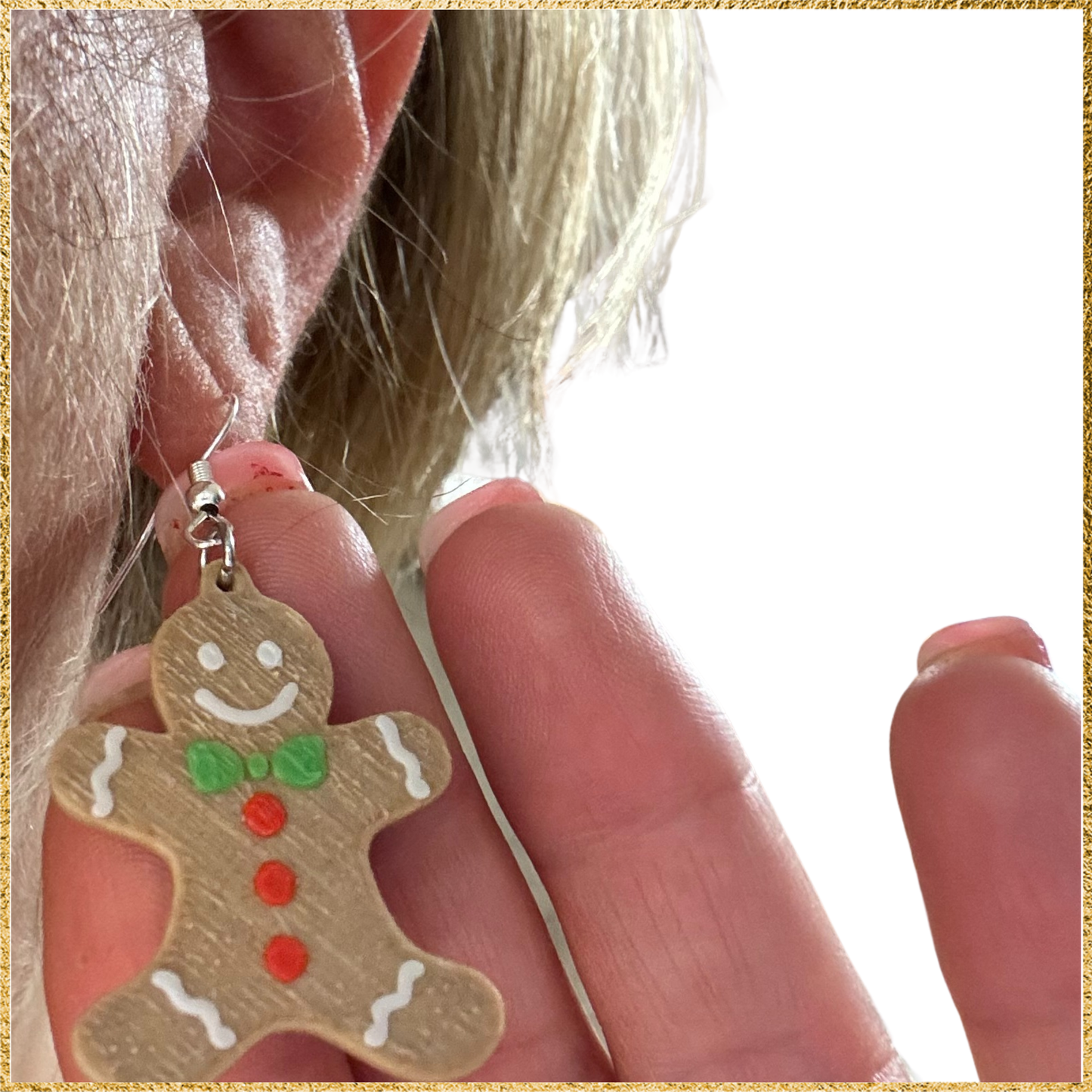 boucle d'oreille BONHOMME EN PAIN D'ÉPICES