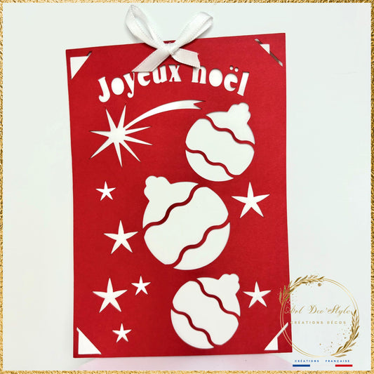 CARTE DE VOEUX NOEL,CARTE DE VOEUX PERSONNALISÉE, CHRISTMAS CARD ,FETE DE FIN D'ANNÉE, CARTERIE NOEL,DECORATION DE NOEL