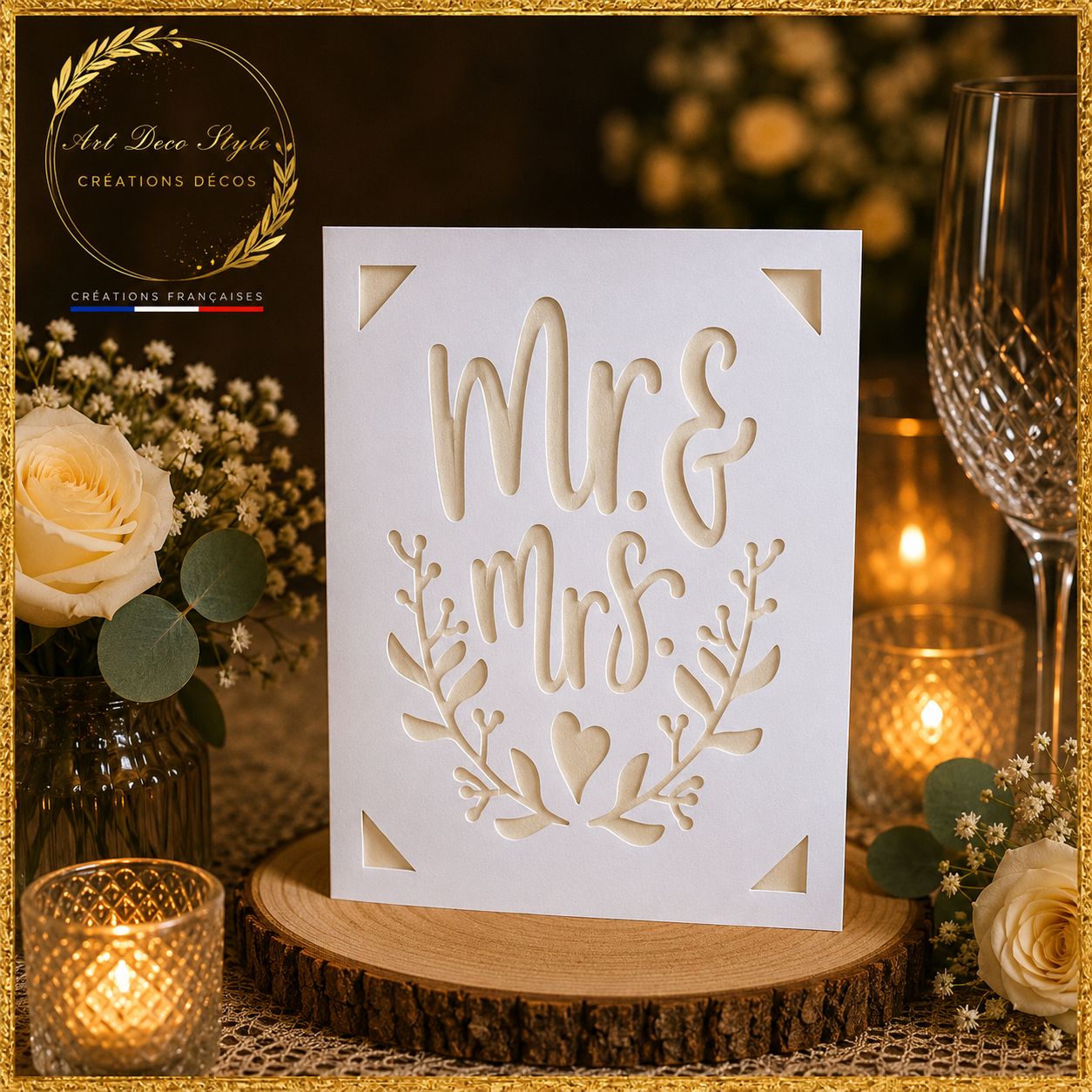 FAIRE PART PERSONNALISÉ POUR MARIAGE THEME BLANC 