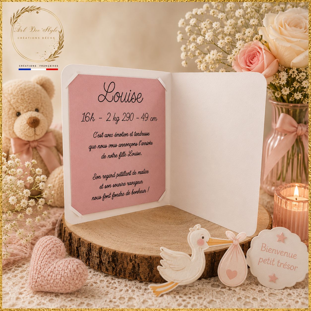 FAIRE PART DE NAISSANCE PERSONNALISE