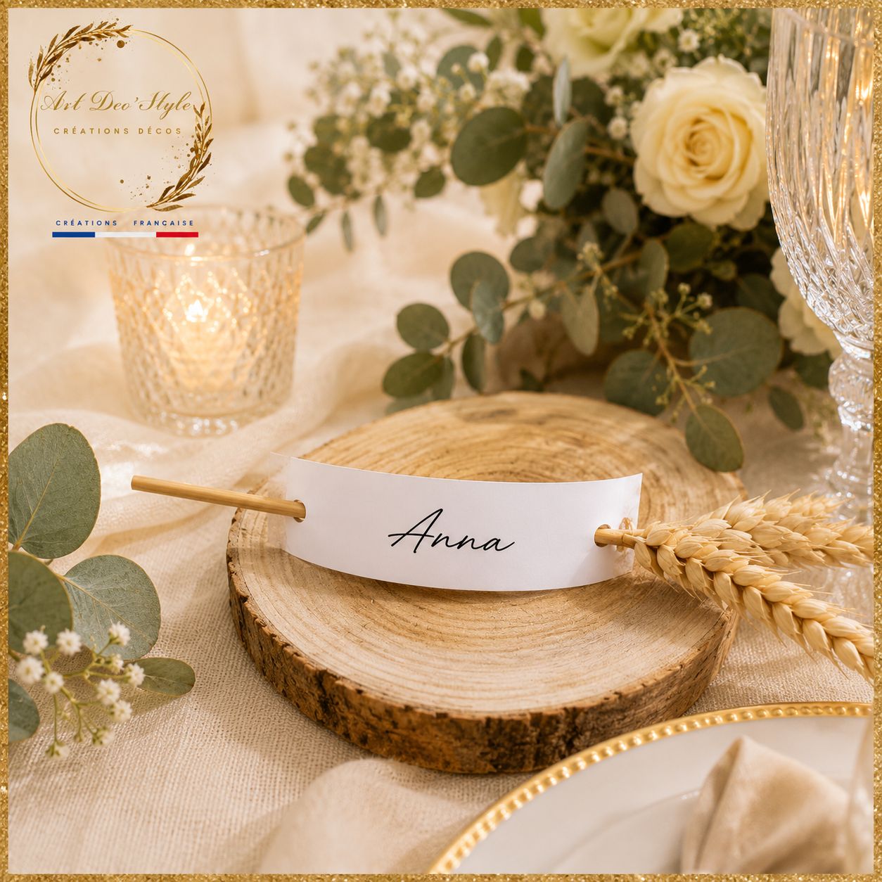 MARQUE PLACE POUR FLEURS SECHEES