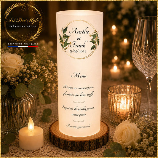 PERSONNALISE ON MENU PHOTOPHORE POUR TON MARIAGE