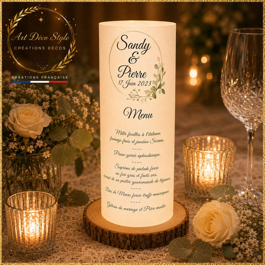 PERSONNALISE TON MENU PHOTOPHORE À TON MARIAGE