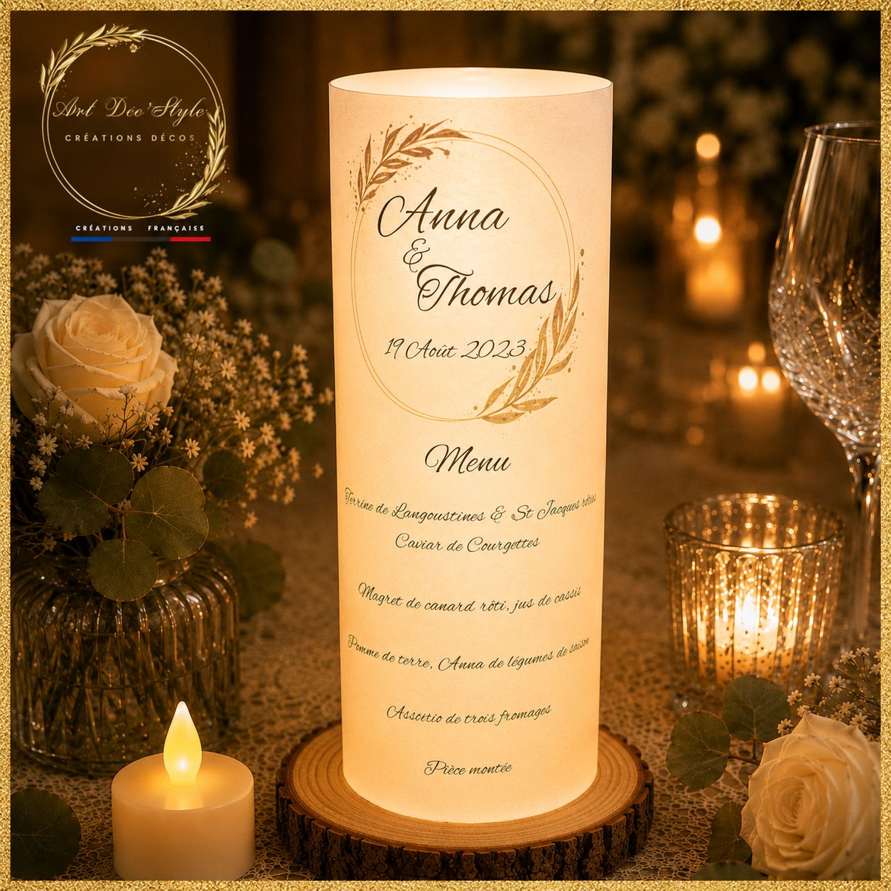 MENU MARIAGE PERSONNALISE