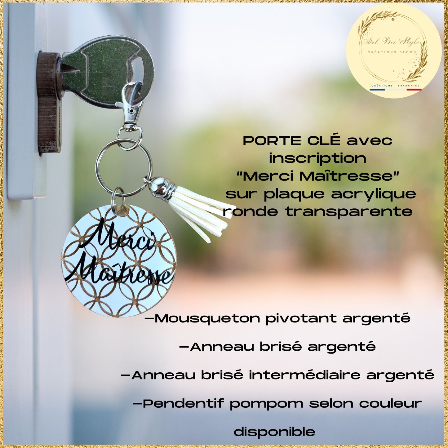 merci maitresse, porte clé personnalisé merci maîtresse