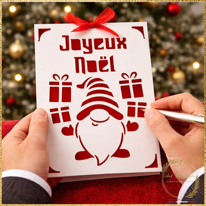 carte de noel original decoupe laser