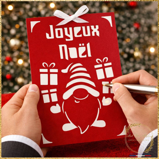 carte de noel decoupe laser original