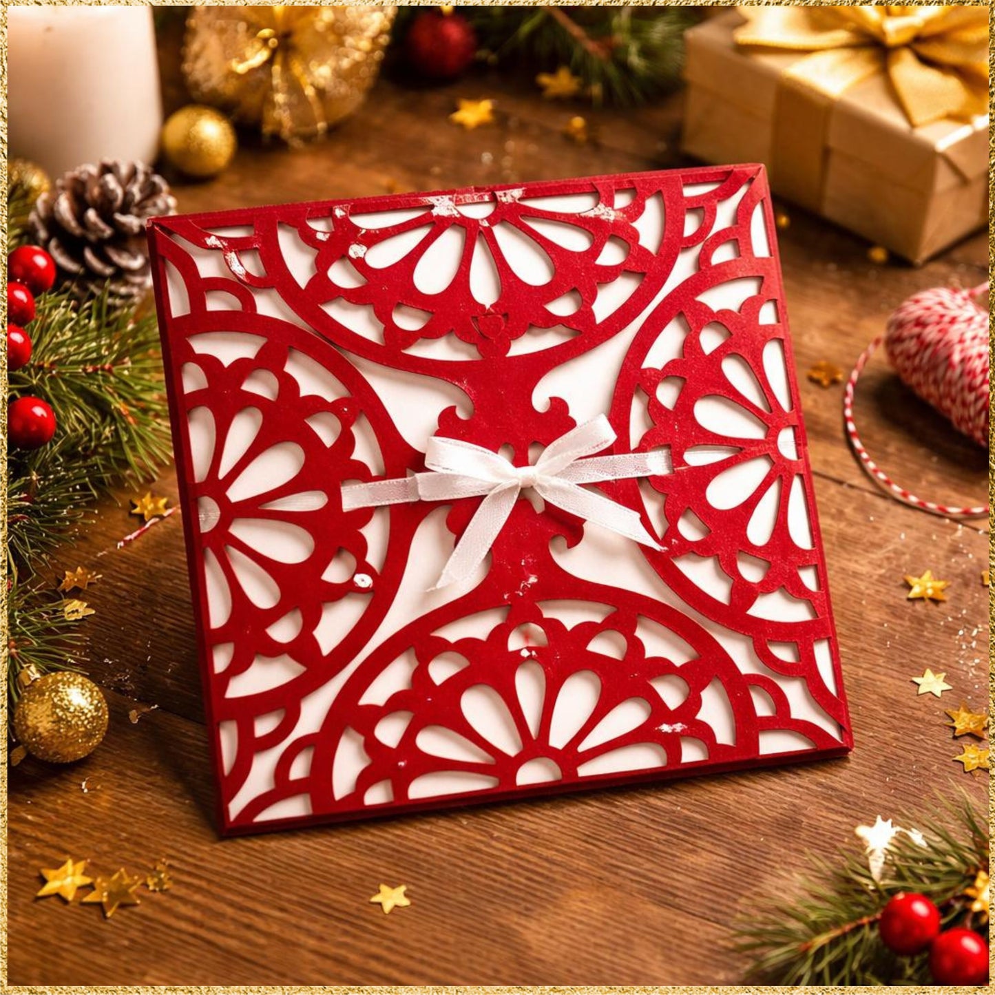 carte de noel de luxe