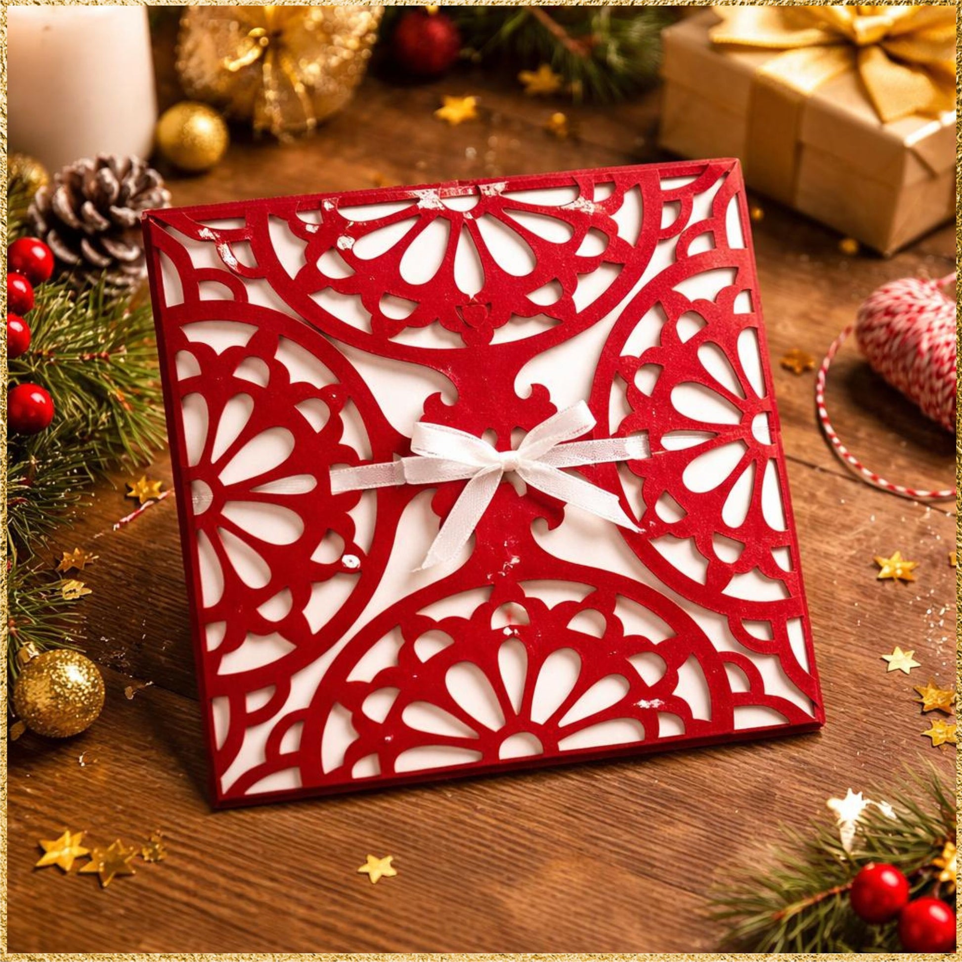 carte de noel de luxe