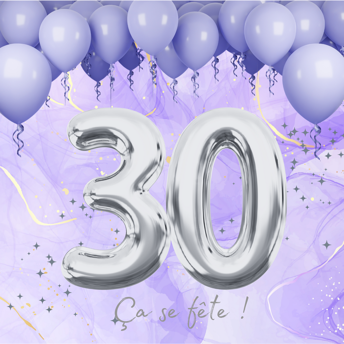 Carte d'Invitation Anniversaire Personnalisée VIOLETTE