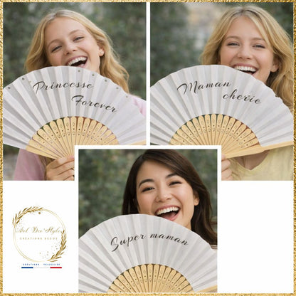 éventail personnalisé femme intérieur décoration