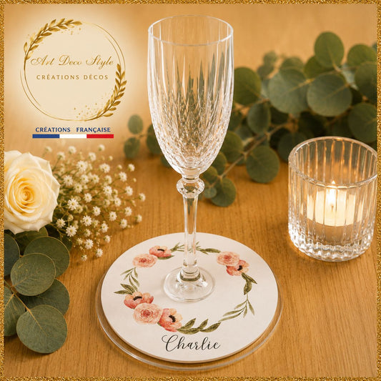 a décoration des verres apportent une touche originale et fonctionnelle.Elle s'associera à votre thème et servira de repère marque place pour vos convives.