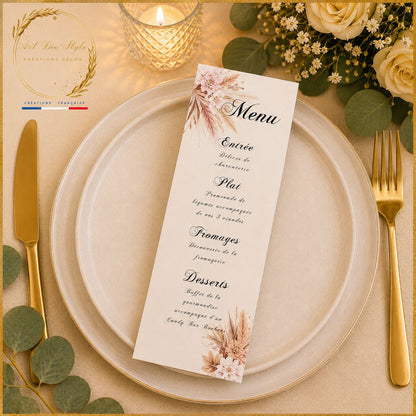 menu de table rustique 