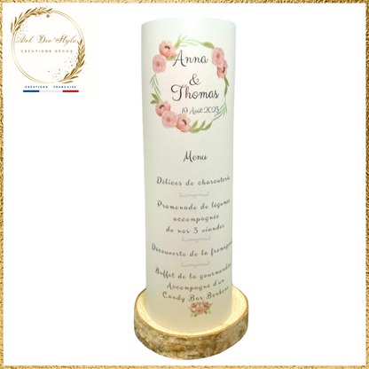 Découvrez nos menus photophores qui sublimeront vos tables, une originalité qui surprendra vos convives et qui apporteront une ambiance lumineuse à vos tables