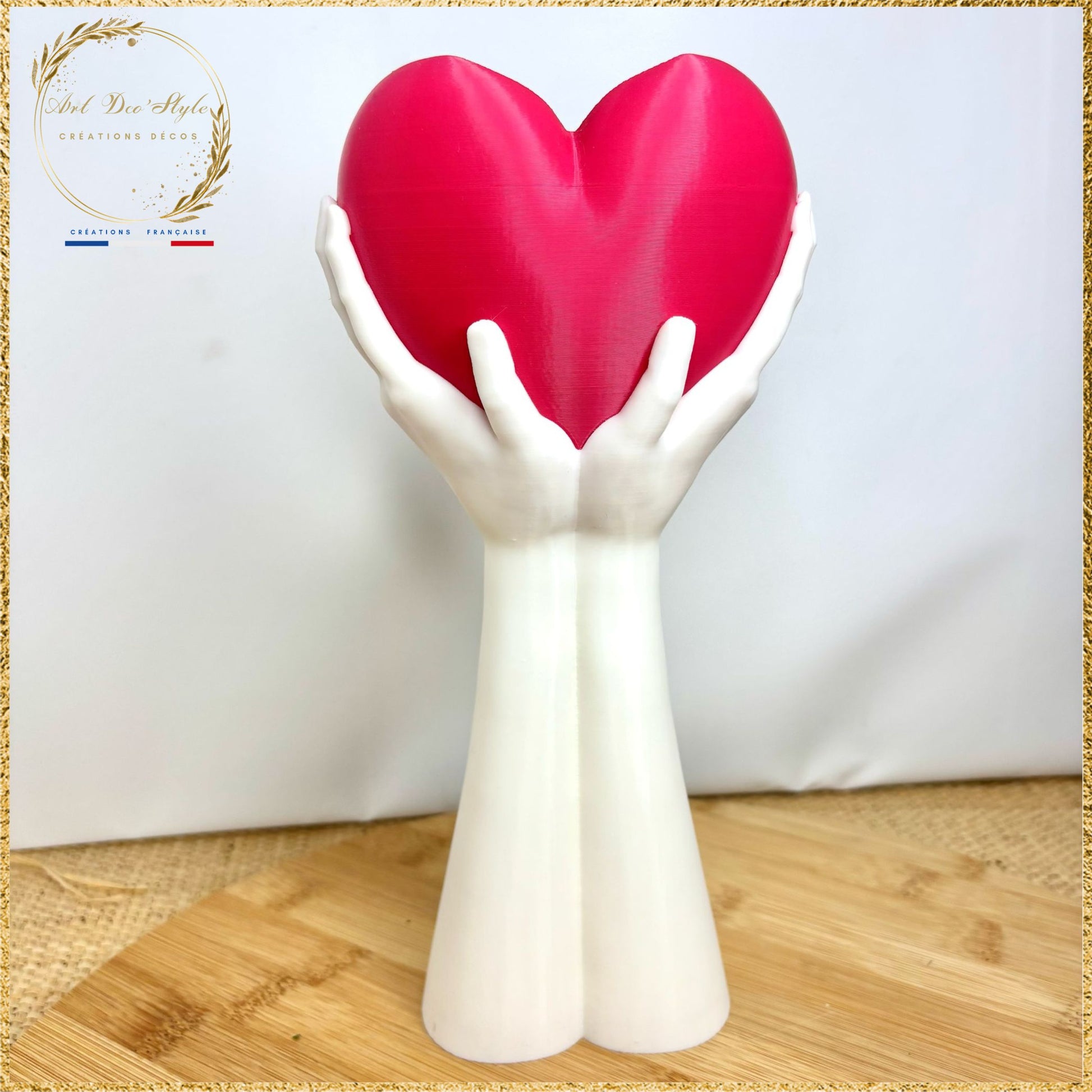 vase main porte ton coeur en PLA, decoration maison intérieur